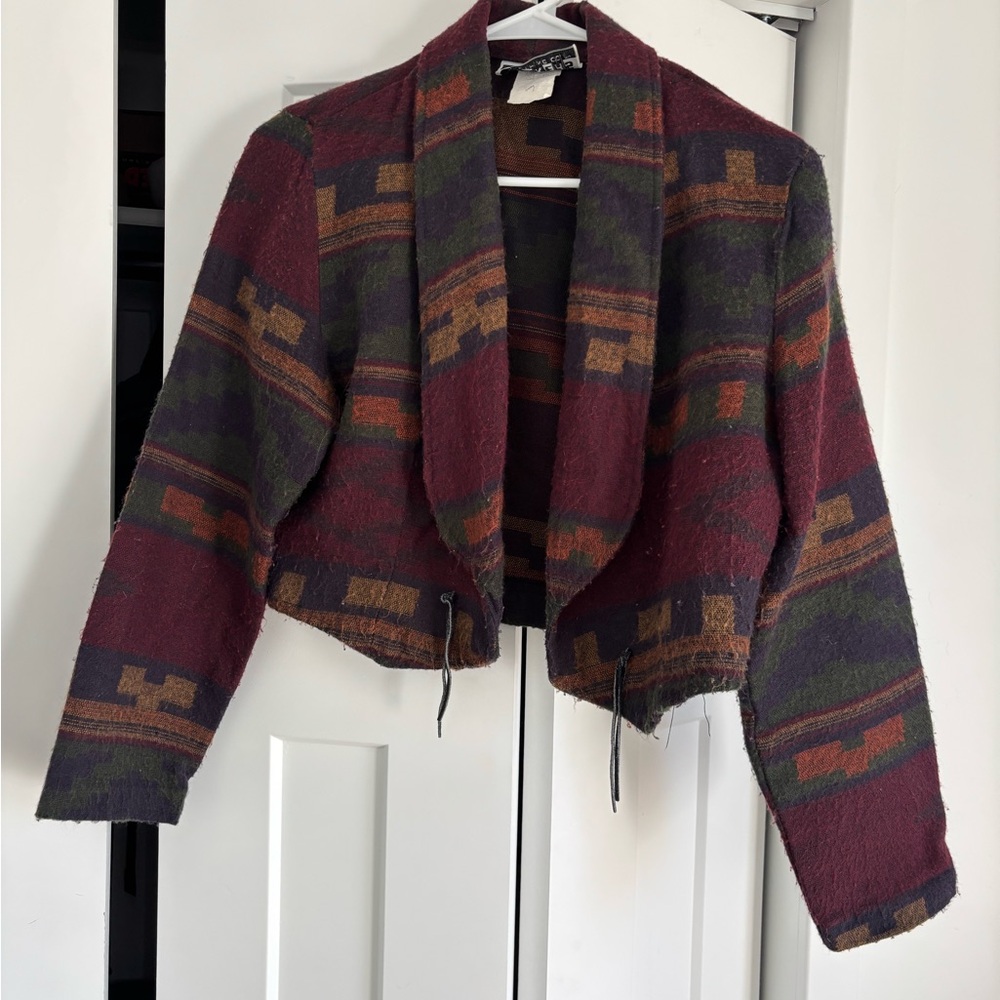 Vintage multicolor cropped jacket